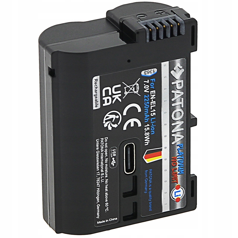 PATONA akumulator Platinum Nikon EN-EL15 z USB-C Kod producenta 1363