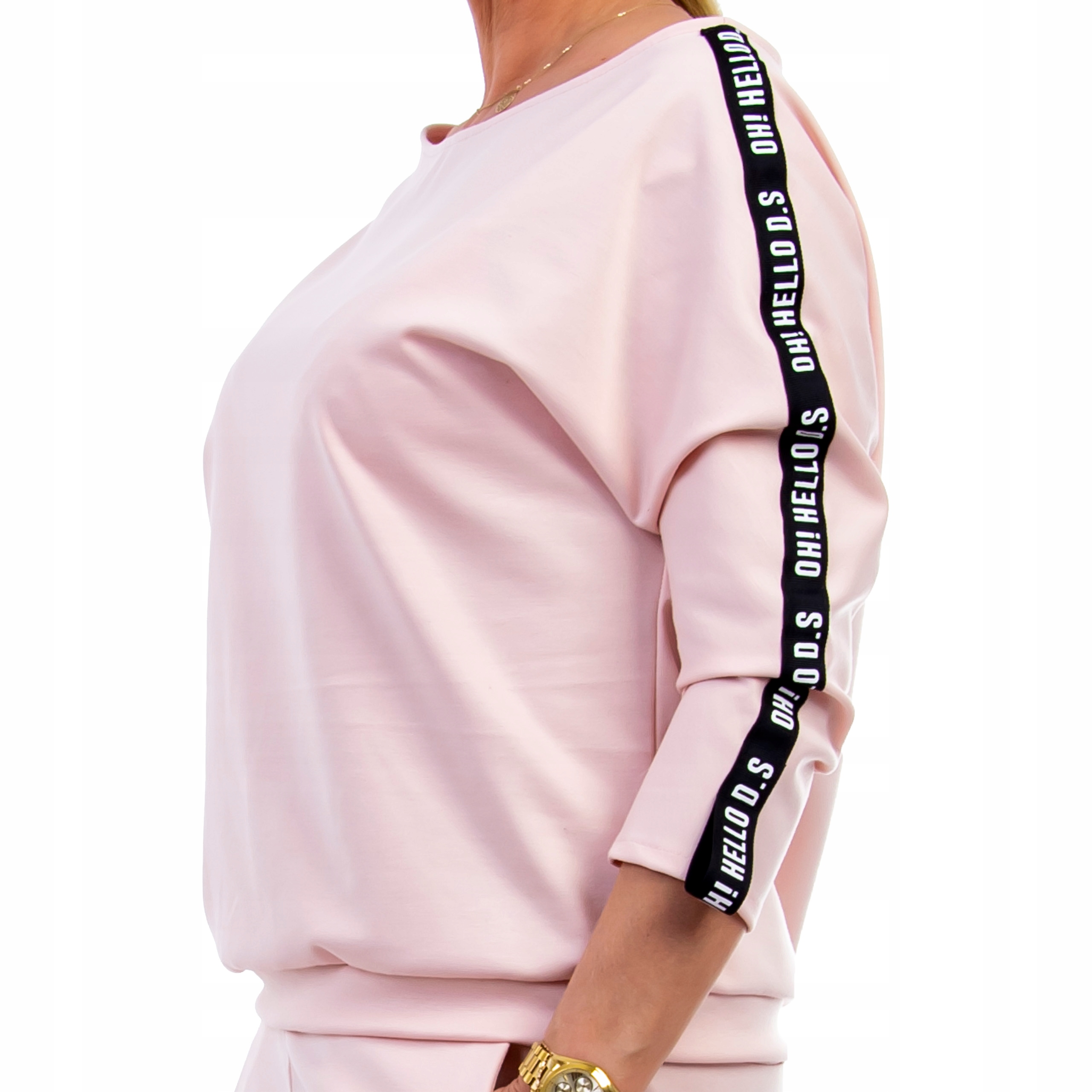 

M147 Bluza Z Lampasem Różowa r. 42 (XL)