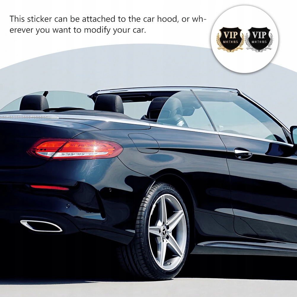 Metalowe tabliczki Etykieta boczna VIP Naklejka na karoserię 2 szt