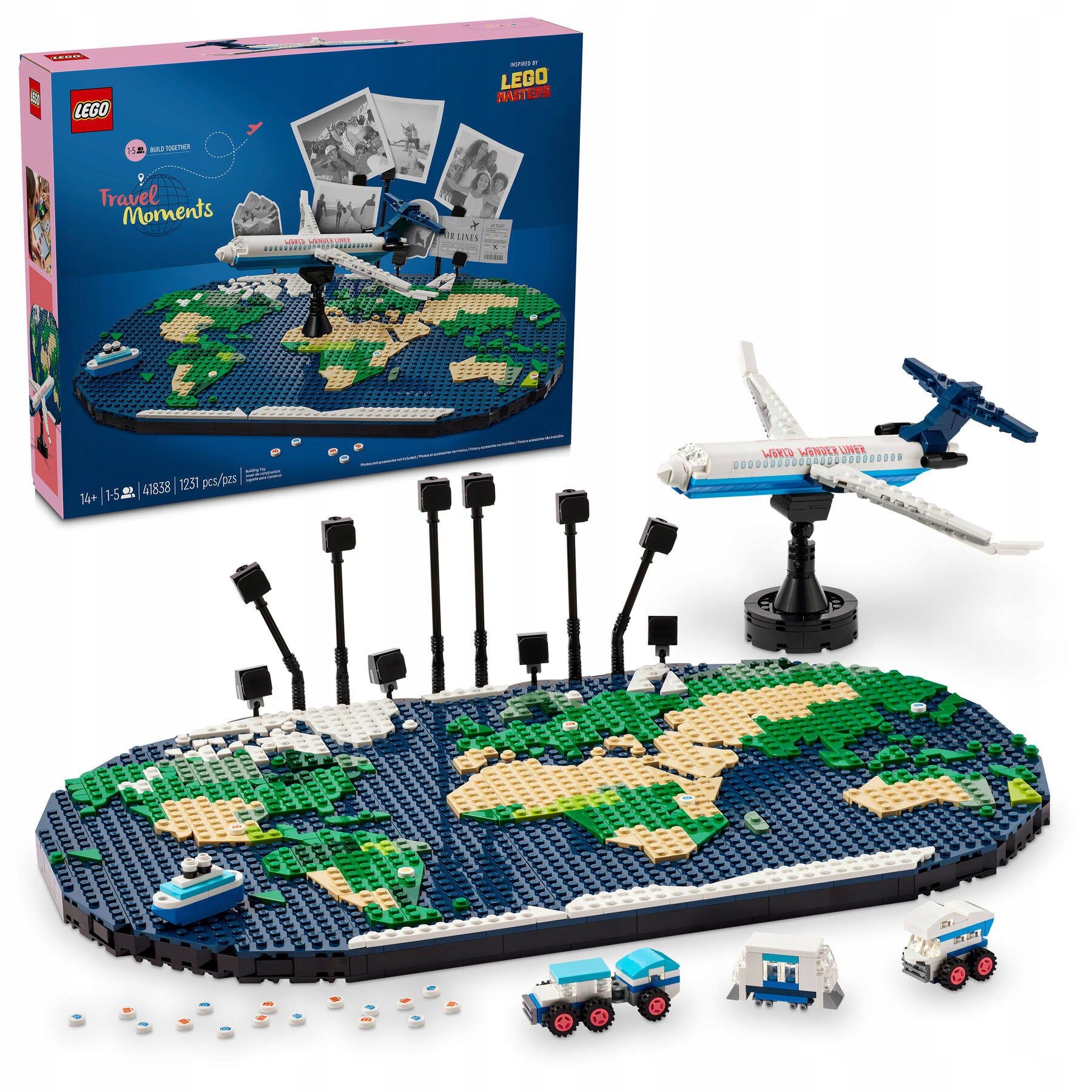 Lego 41838 Vzpomínky na cestu Mapa světa Letadlo 1231 dílků Nové