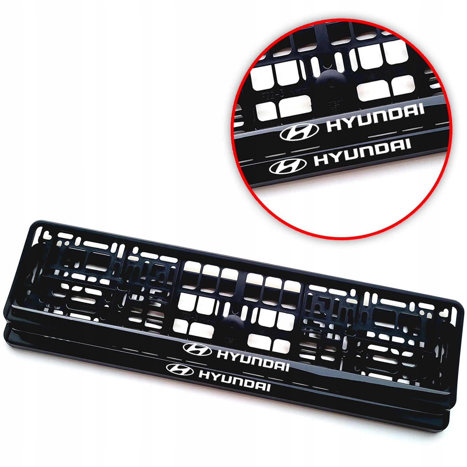 Ramka Na Tablicę Rejestracyjną Hyundai Nadruk Żel 2 szt. Premium