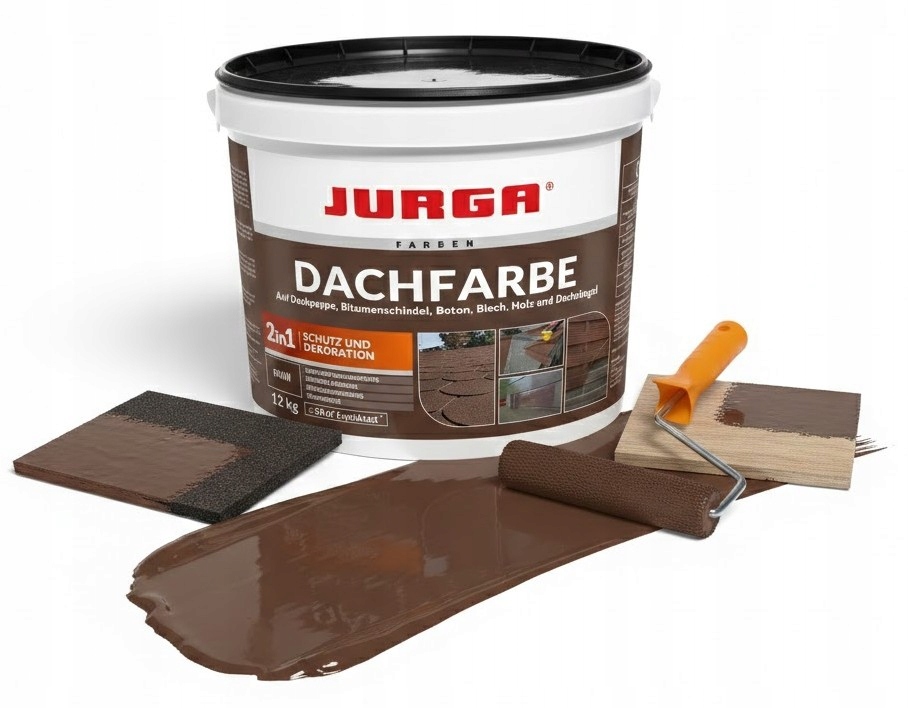 Jurga Dachfarbe Papa w płynie Folia uszczelniacz brąz Wodoodporna 12kg