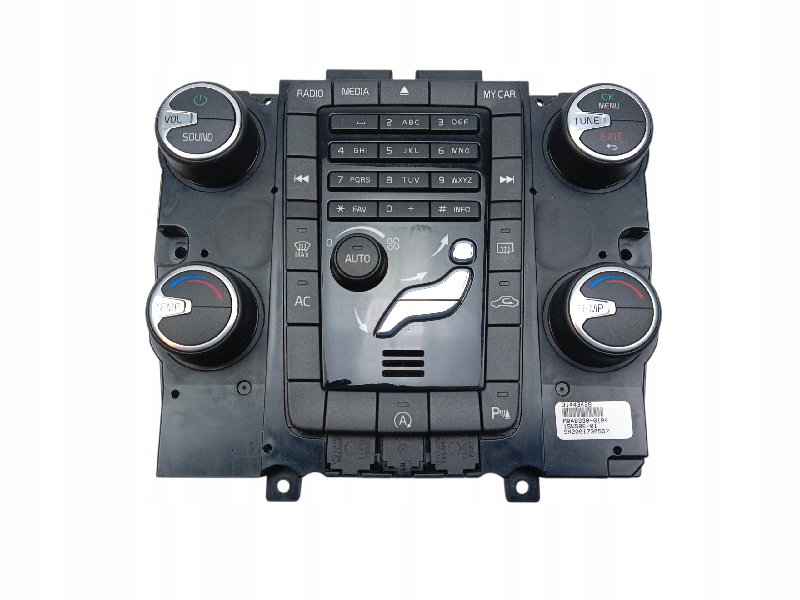 panel ovládání RADIA klimatizaci VOLVO V60 a 31443428