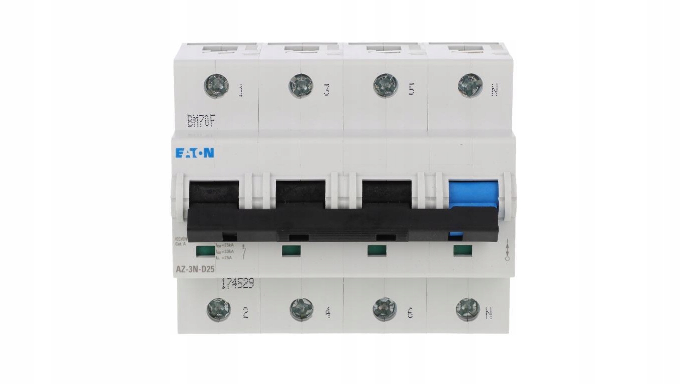 Wyłącznik nadprądowy 3P+N D 25A 25kA Ac AZ-3N-D25 174529