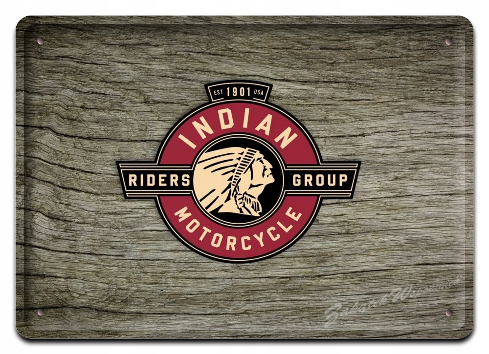 Indian Metalowy Szyld Plakat Obrazek Retro #03446