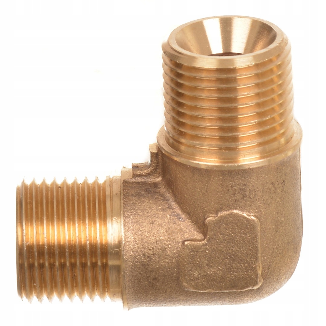 Kolanko redukcja gwint 1/4 M - M mosiężne Marka Techkar