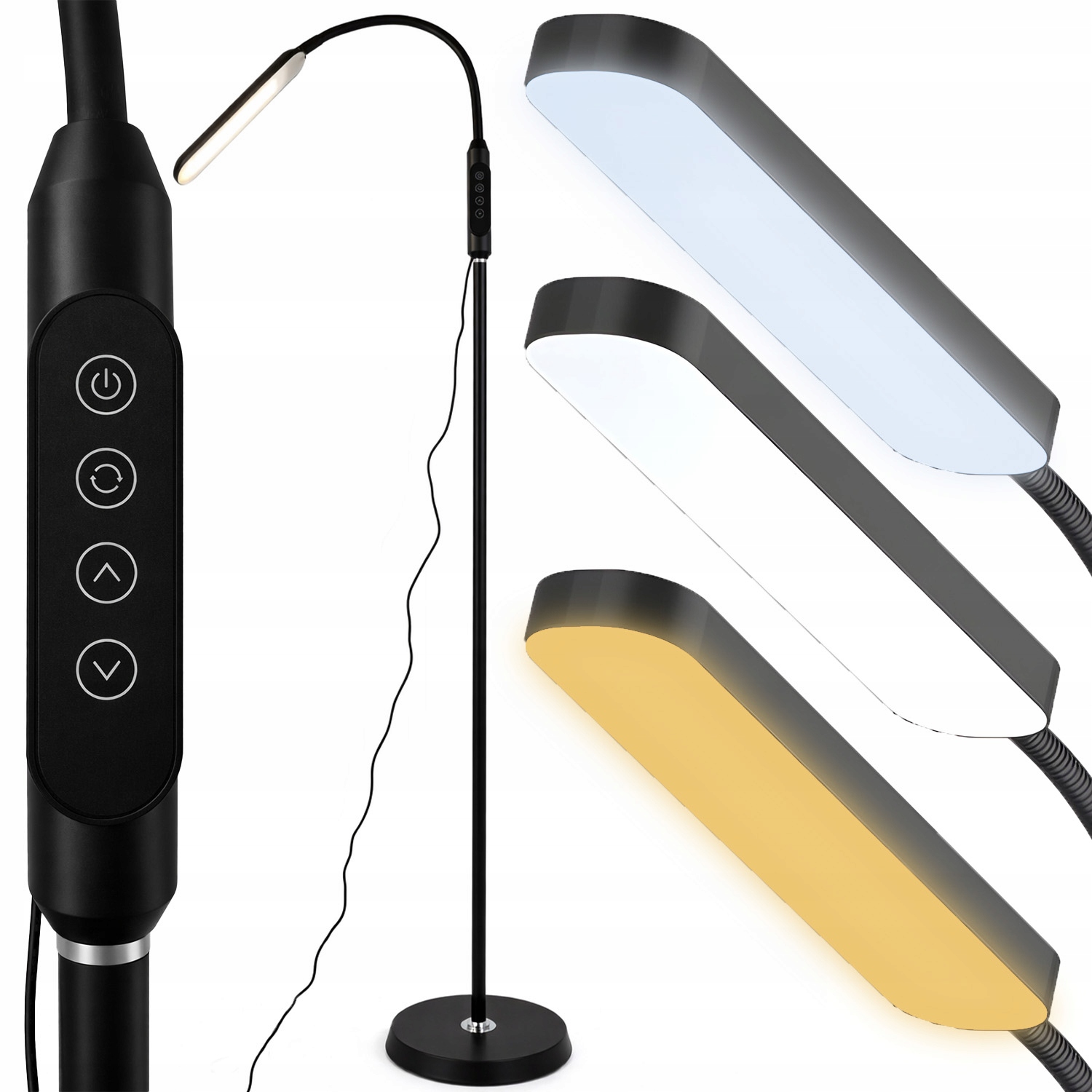 12W СВЕТОДИОДНЫЙ НАПОЛЬНЫЙ СВЕТИЛЬНИК СОВРЕМЕННЫЙ СЕНСОРНЫЙ РЕГУЛИРУЕМЫЙ ГИБКИЙ