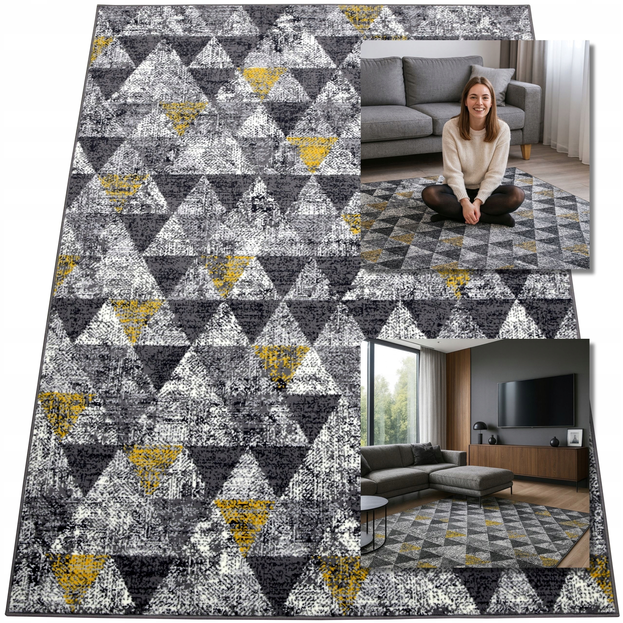 Koberec Moderní Šedý Hořčicový Koberec Venezia Koberce Do Obývacího Pokoje 120x170