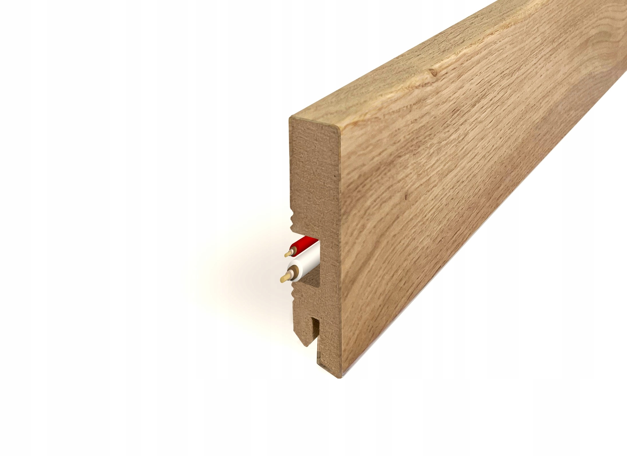 Listwa przypodłogowa MDF dąb wotan wzornik 15cm