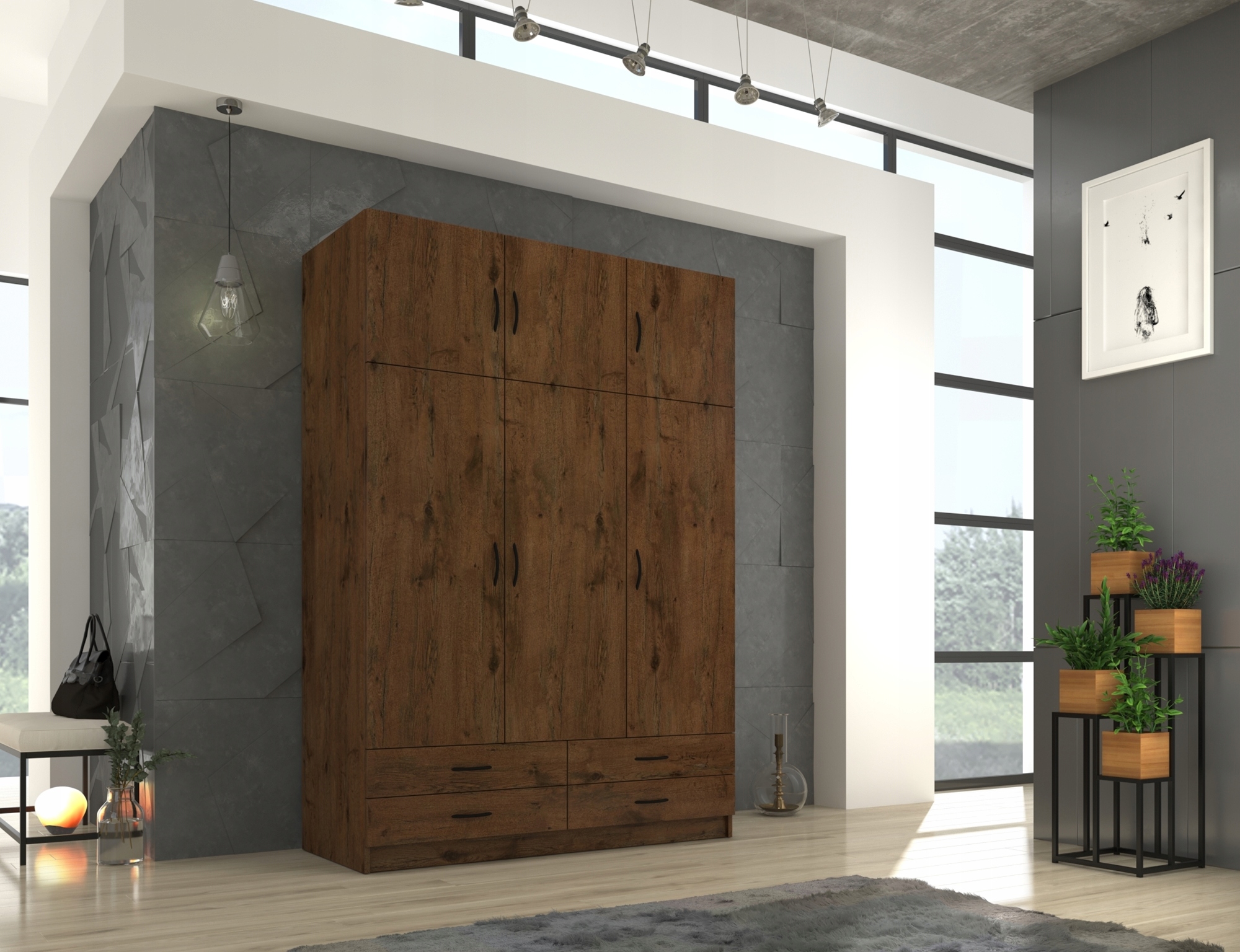 Szafa ODILLO buk Wysokość 194 cm