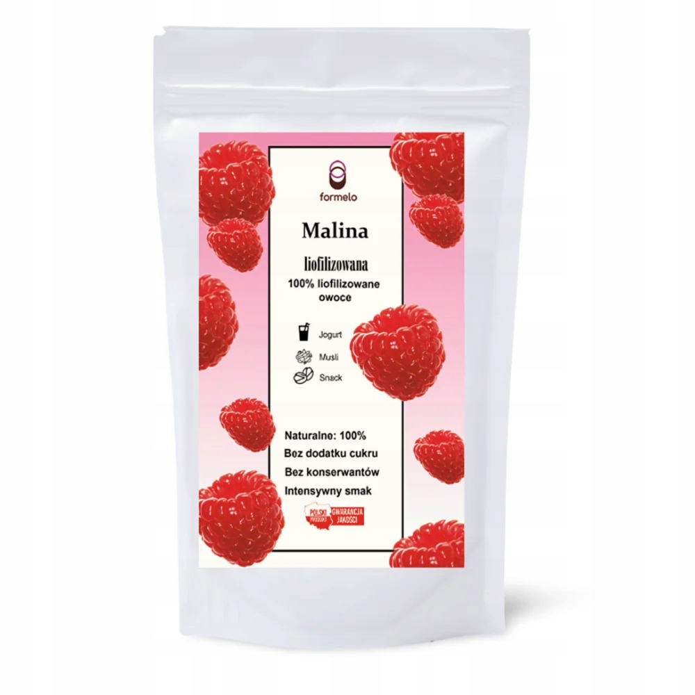 FORMELO LIOFILIZOWANA MALINA 100% NATURALNY OWOC BEZ KONSERWANTÓW 20g
