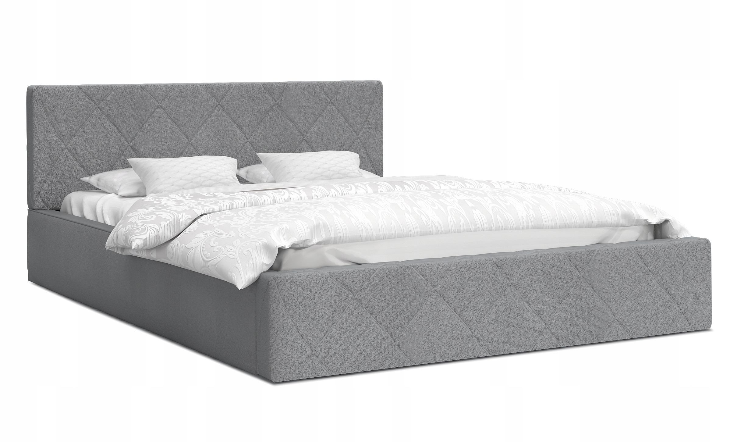 Čalouněná postel Bella 90x200 s úložným prostorem a prošívaným čelem