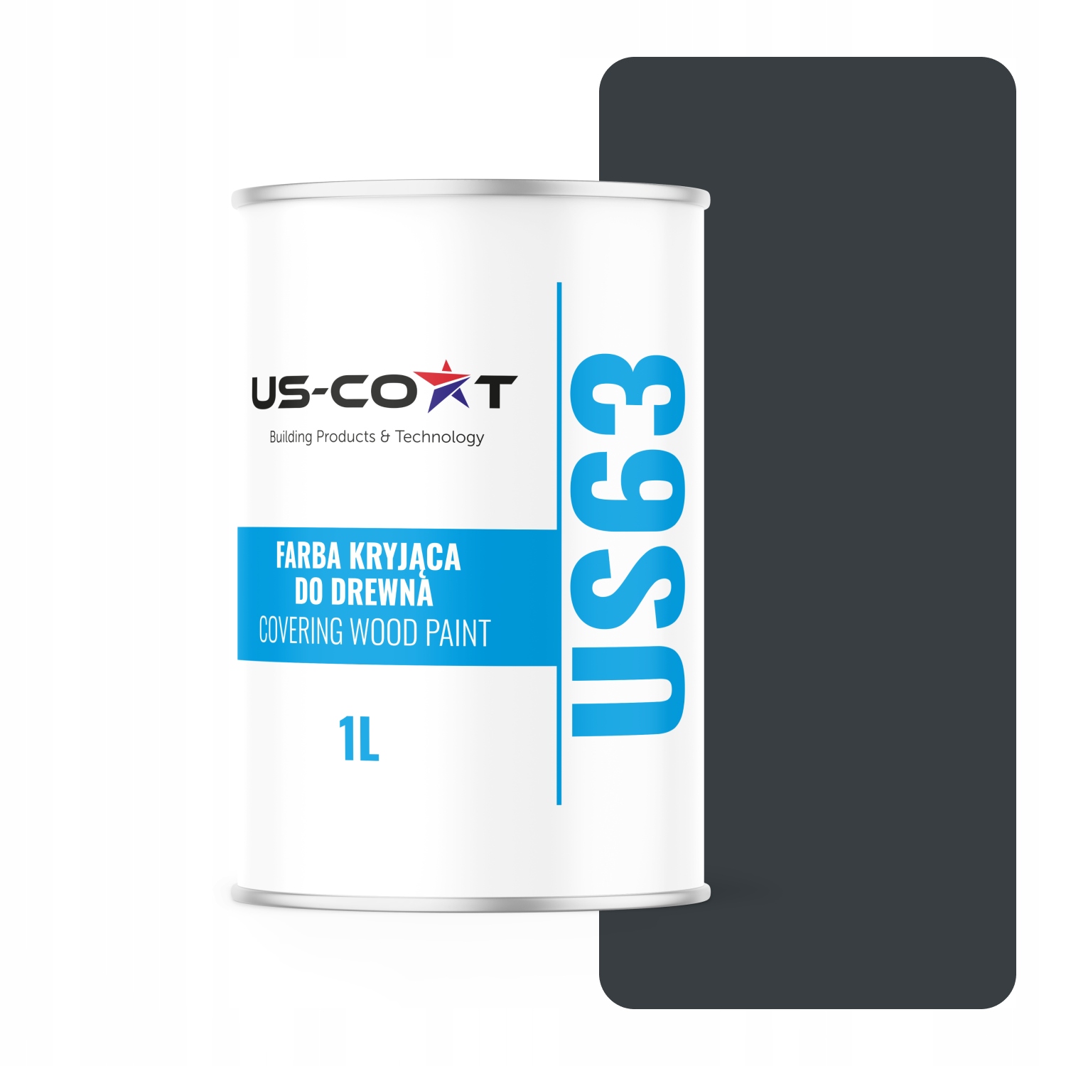 Farba Do Drewna Kryjąca Drzwi Renowacji Antracyt Ral 7016 Półmat 1L