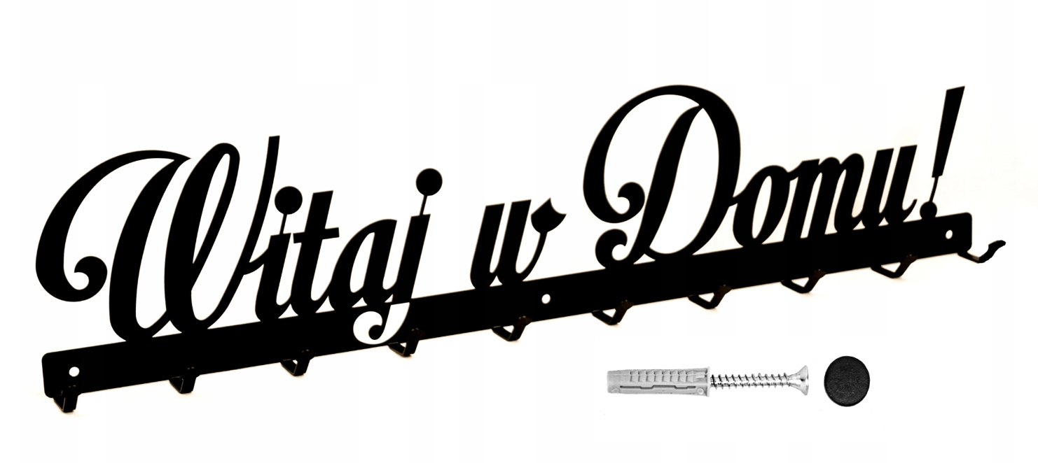 

Wieszak Ścienny Napis Witaj w domu Ubrania/Klucze