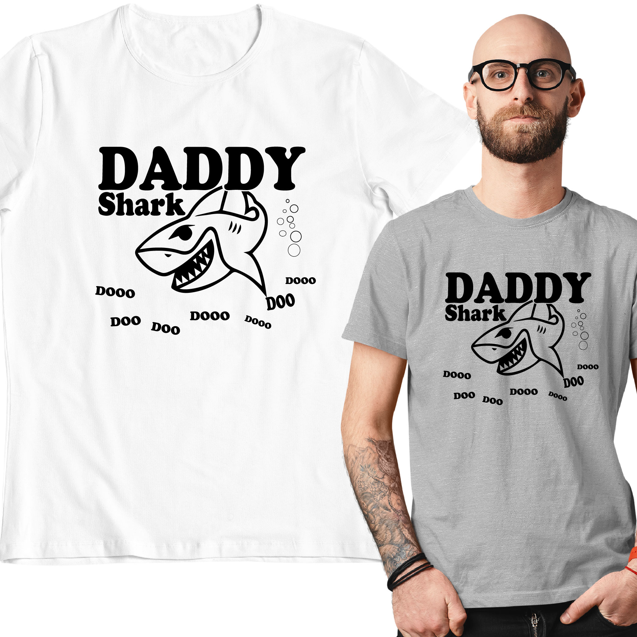 

Zabawna Koszulka Daddy Shark Tata Rekin Dla Ojca