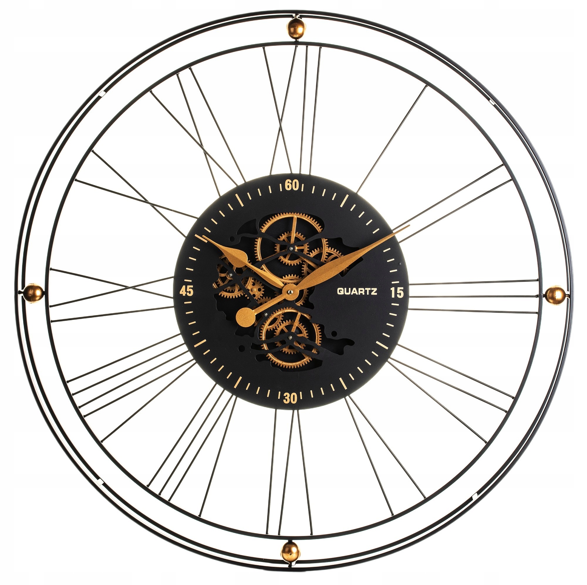 Zegar wiszący metalowy retro duży 90x90cm 131902