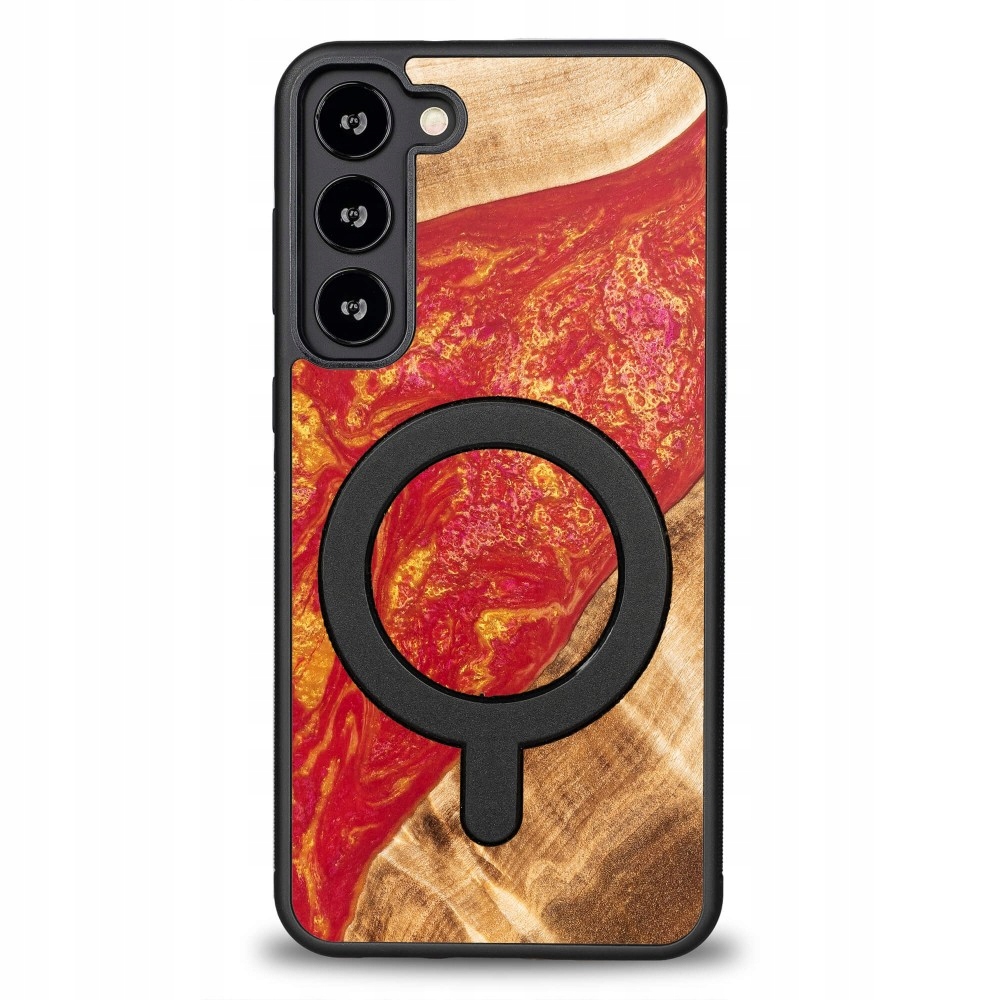 Pouzdro Bewood Unikátní pro Samsung Galaxy S23 Plus Neonové Paříž s MagSafe