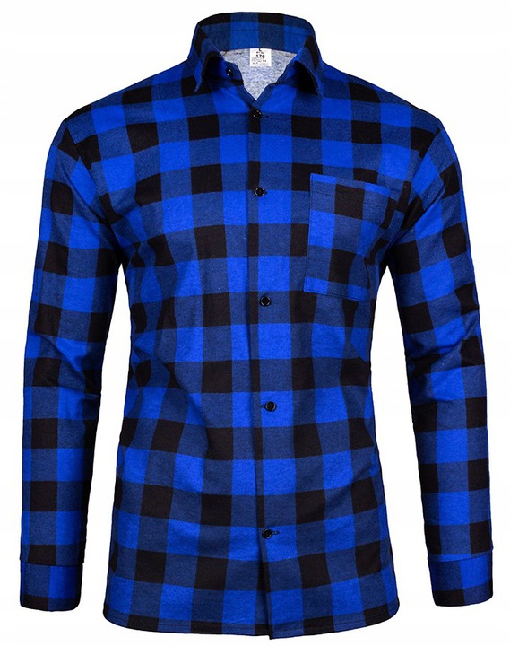 

Polska Koszula Flanelowa W Kratę r. 3XL 3