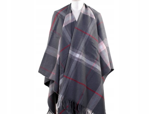 HIT CIEPŁE PONCZO KOC NARZUTKA OTULACZ KRATA - 04