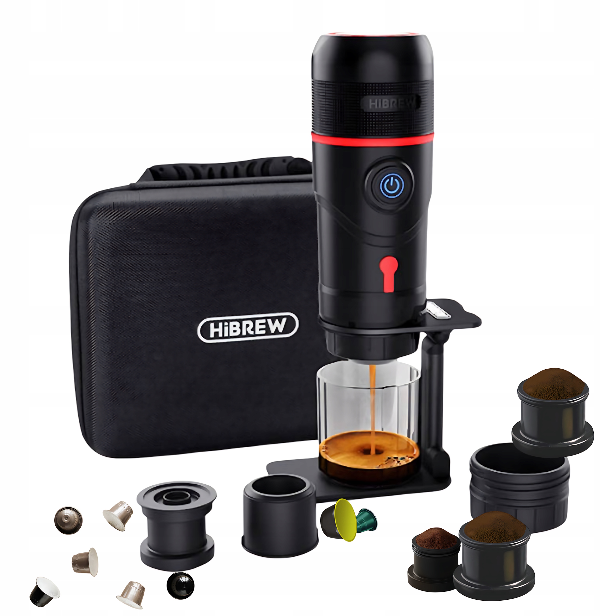 Premium Prenosný Kávovar Hibrew H4 3w1 15bar Puzdro Príslušenstvo