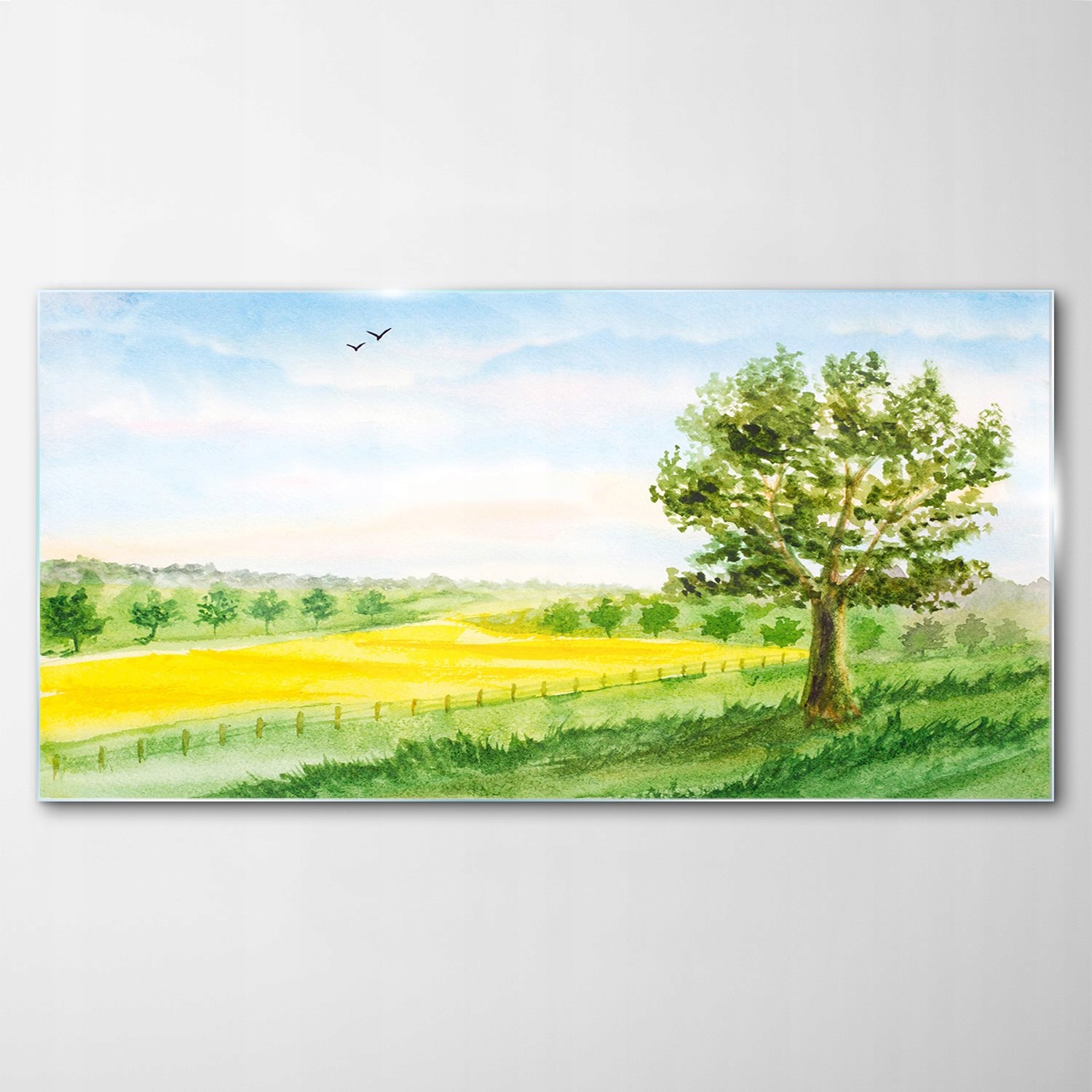 Tvrzený skleněný obraz Akvarely Krajina 140x70