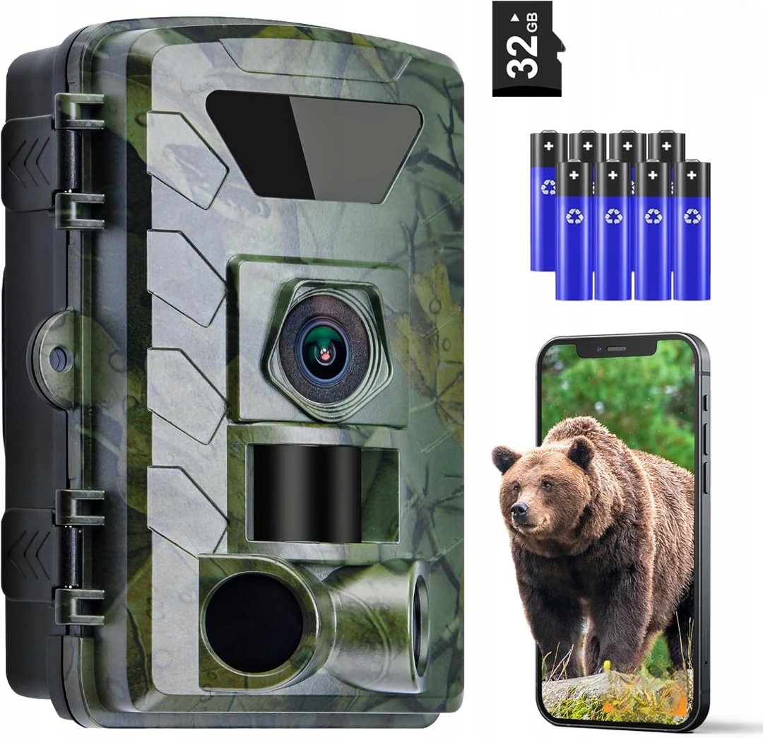 Fotopast Lesní Pozorovací Lovecká Kamera Wildlife 32GB Sd Senzor