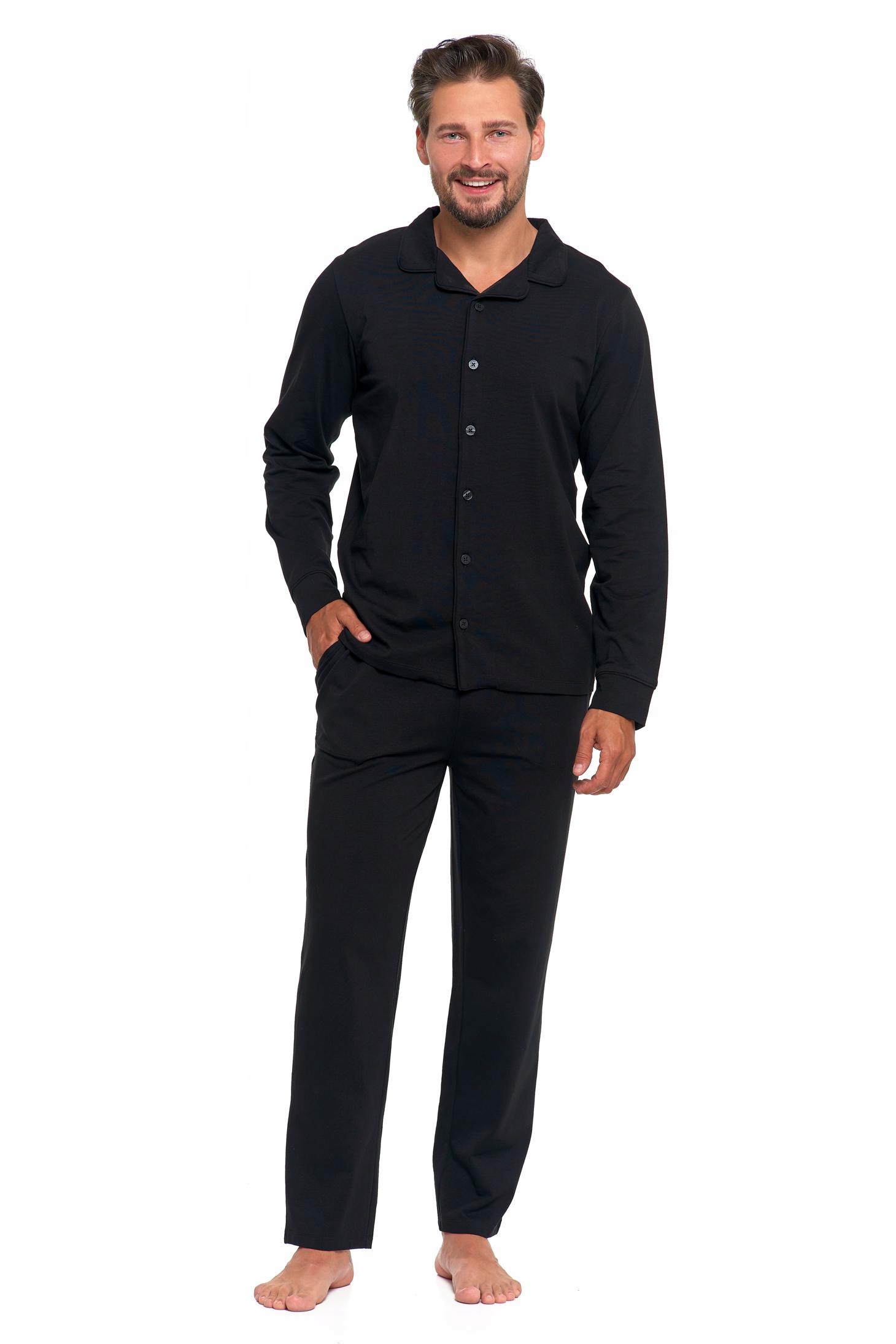 Pánské rozepínací pyžamo s dlouhým rukávem a dlouhými kalhotami Moraj velikost 4XL