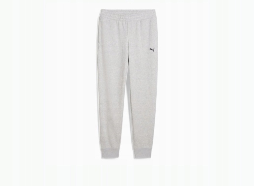 Dámské kalhoty Puma bavlněné se stahovací šňůrkou, šedé, teplákové 683284 04 r.XXL