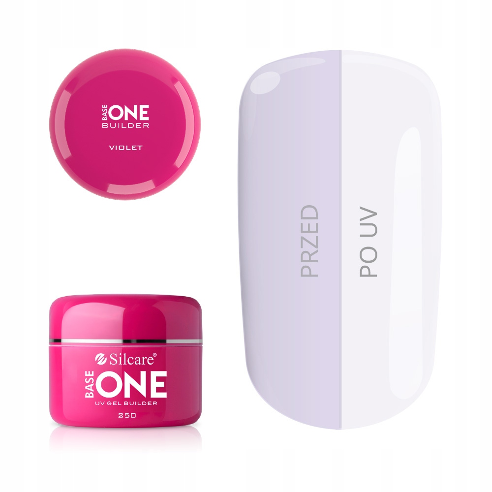 Żel Silcare uv Base One Builder gel Violet fiolet