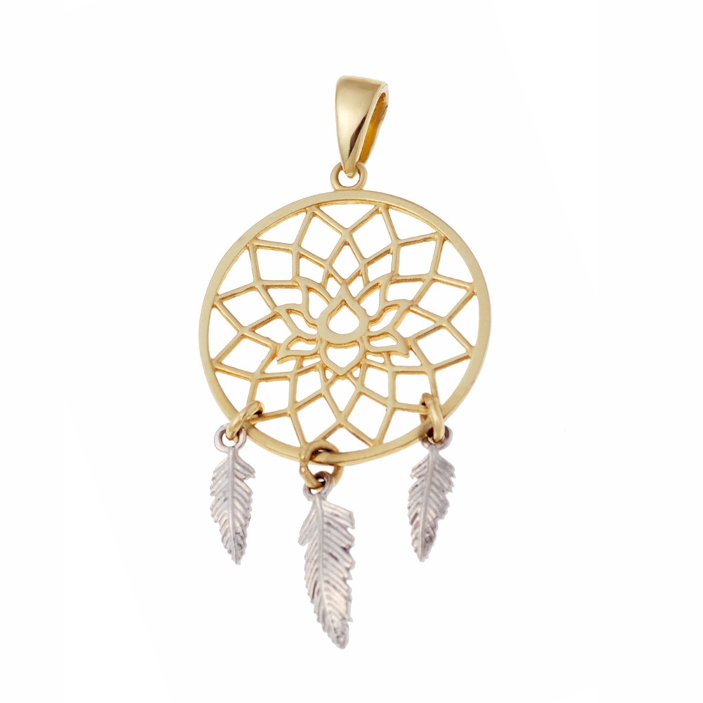 Zlatý přívěsek s přívěskem lapač snů