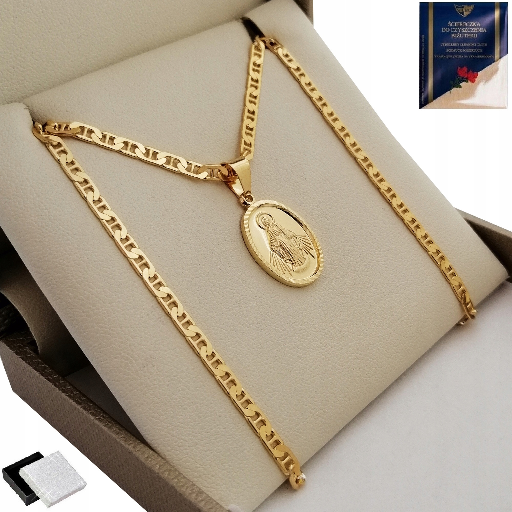 

Złoty Naszyjnik Łańcuszek Medalik Próba 585+925