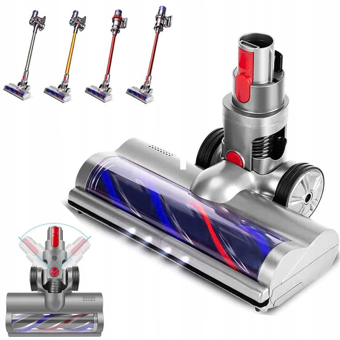 Turbokartáč pro vysavač 4LEDDyson V7V8 V10 V11