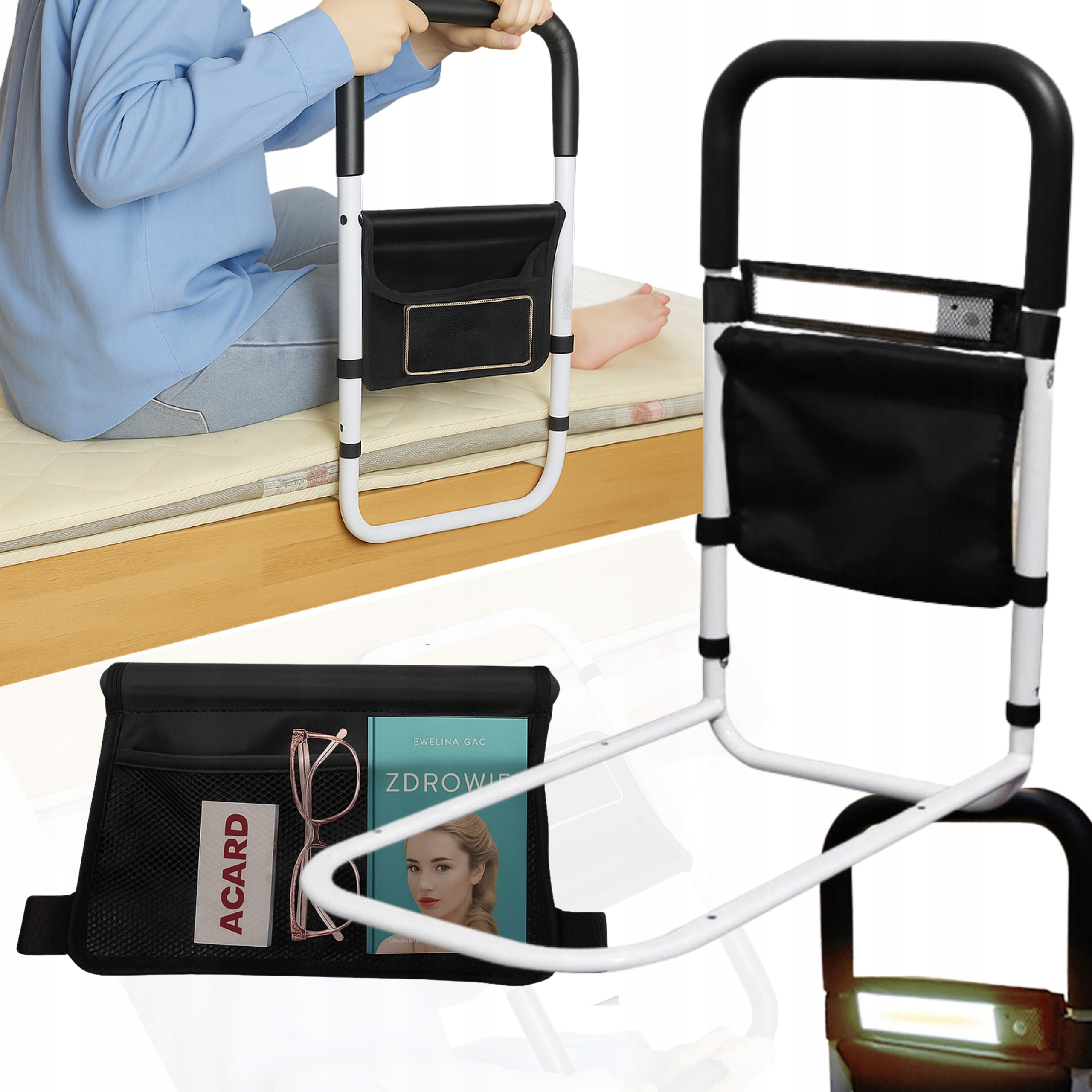 Barierka Zabezpieczająca Dla Seniora Do Łóżka Poręcz Uchwyt Boczny W Ciąży