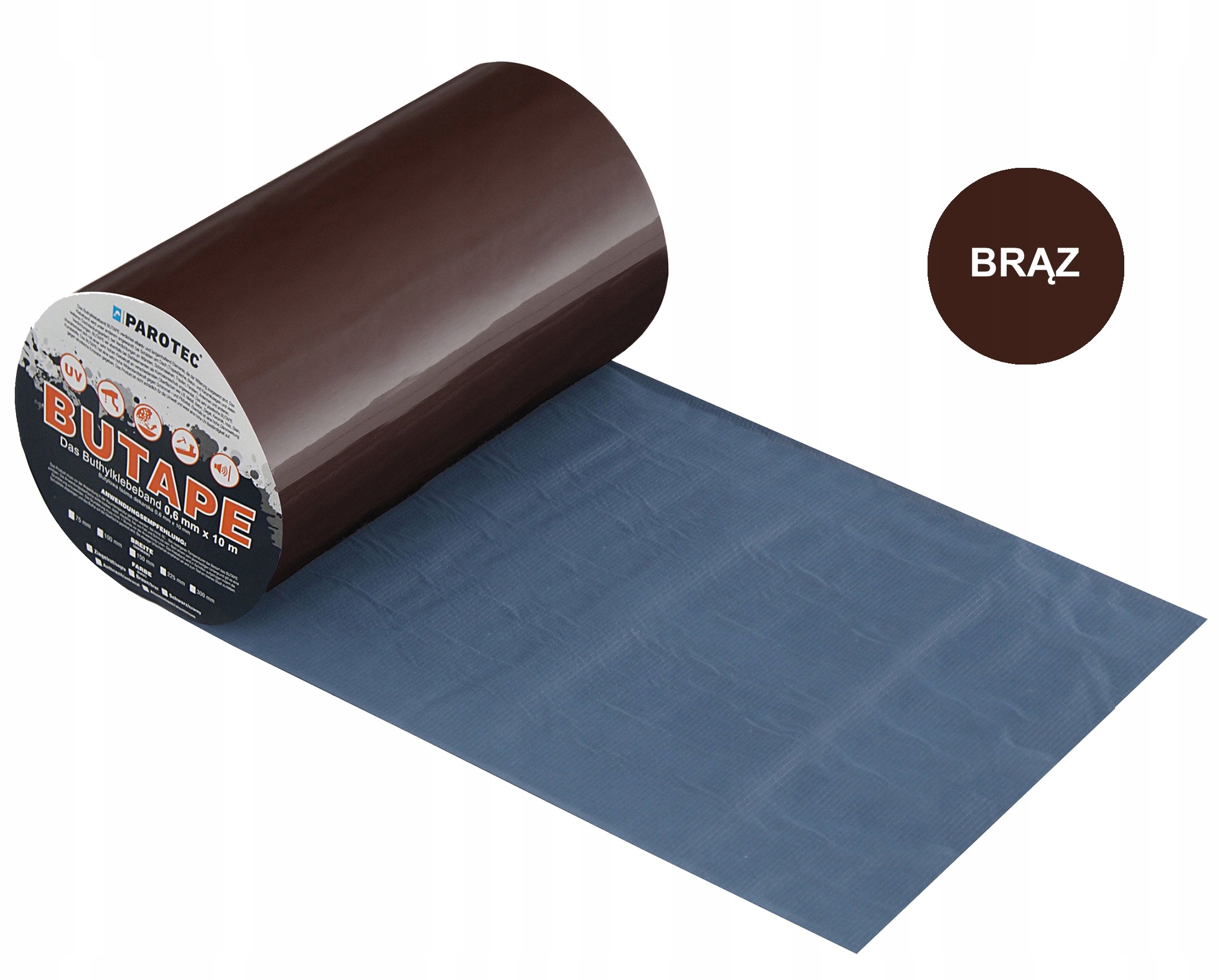 Taśma dekarska butylowa 100mm x 10mb - BRĄZ butyl