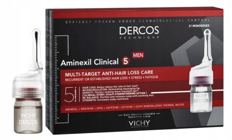 Vichy Dercos Aminexil Clinical kuracja przeciw wypadaniu włosów 21 ampułek