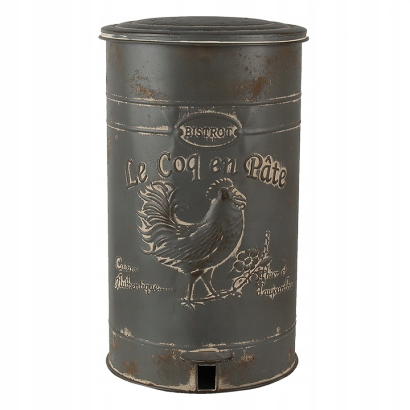 Vintage odpadkový kôš Le Coq en Pate 27x45 cm