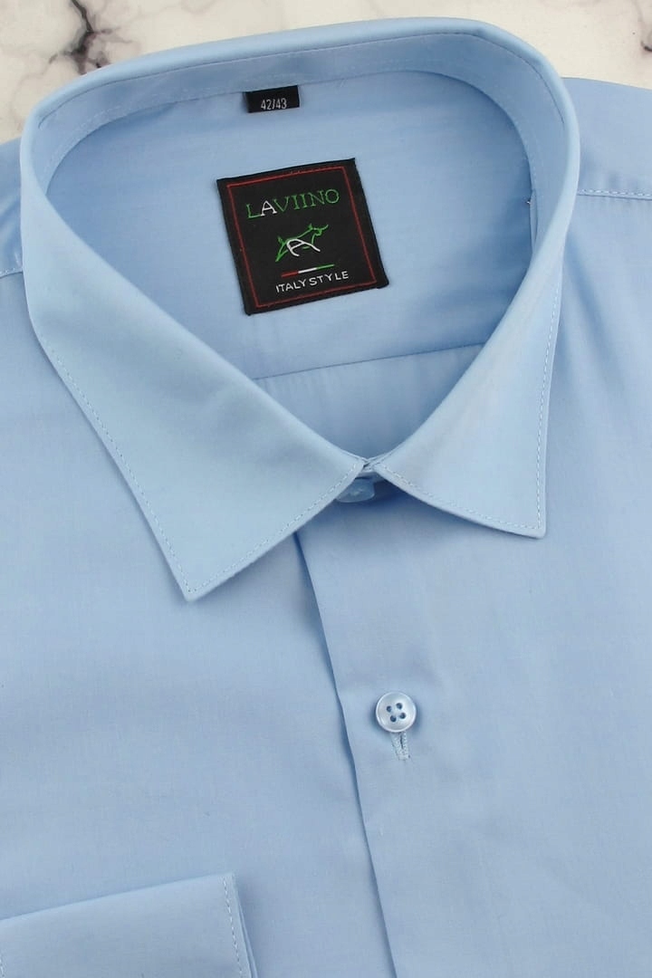 Koszula Męska Elegancka gładka błękitna HIT A175 Rozmiar S