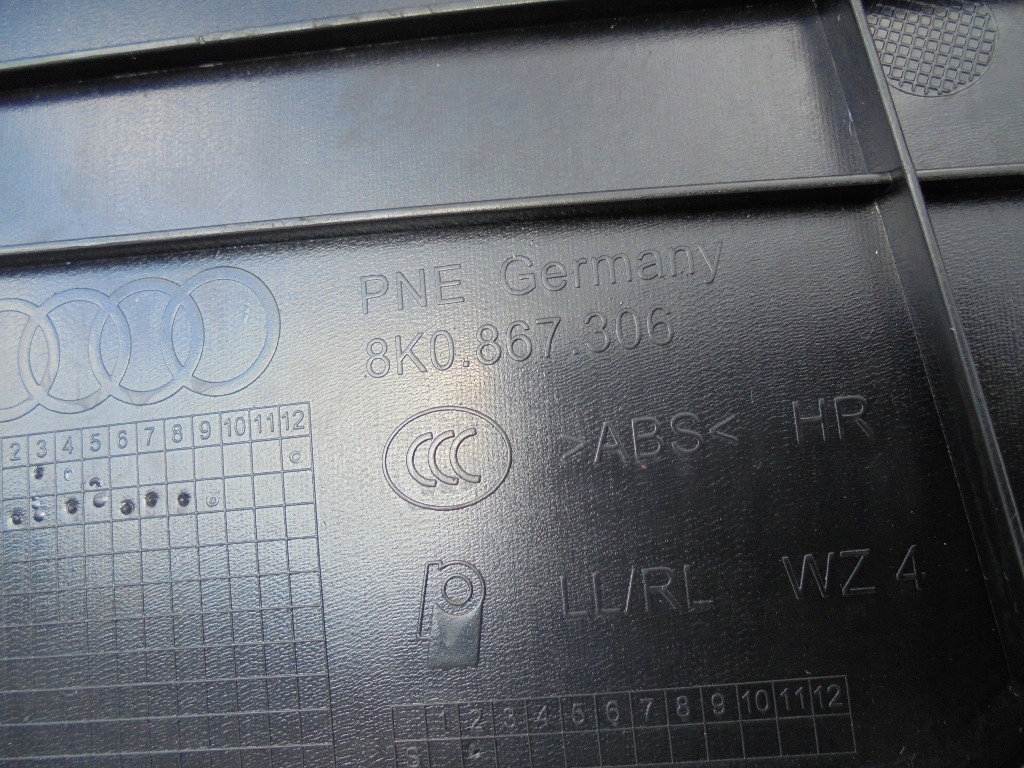 карта дверная обивка задний правый Двери стекл Audi A4 B8 & 8K0867306