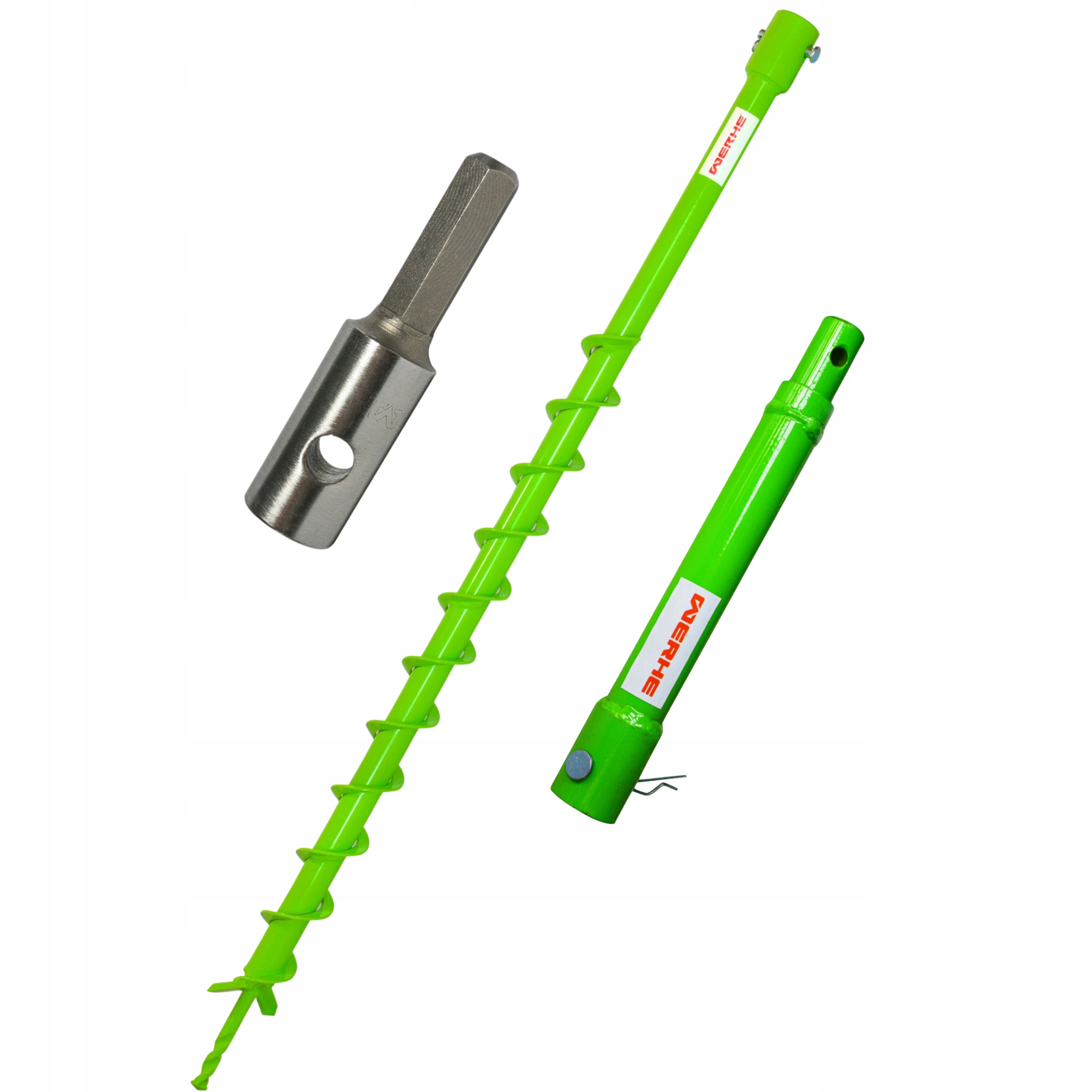 Werhe Wiertło do gleby 50 mm D z adapterem Hex i przedłużką 200 mm