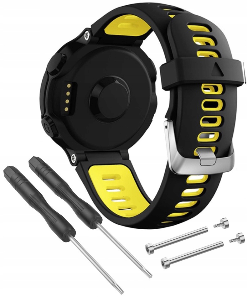 Czarno-żółty Pasek do Garmin Forerunner 235