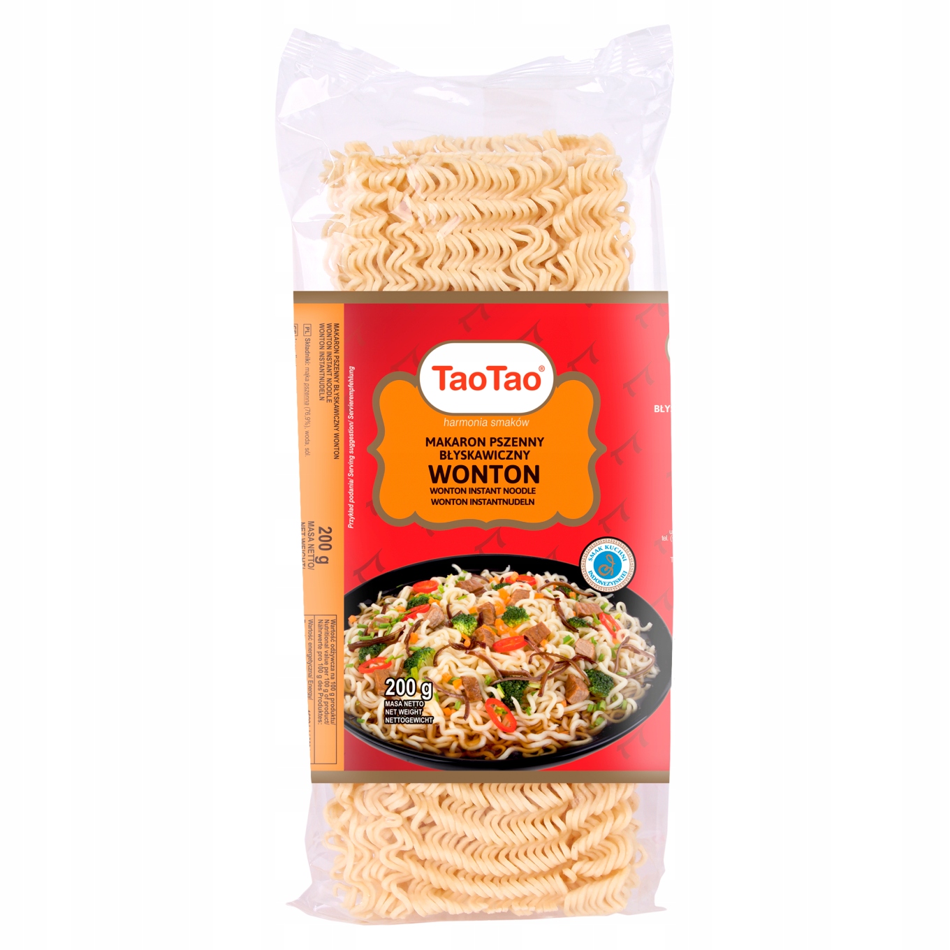 

Tao Tao Makaron pszenny błyskawiczny wonton 200 g
