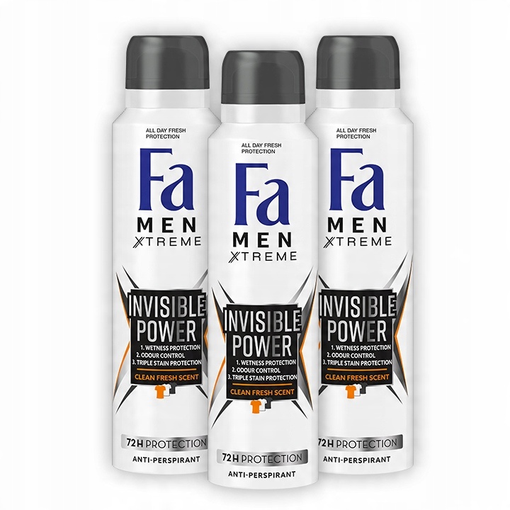 

Fa Men Deo Spray Xtr Power Antiperspirant 150ml x3