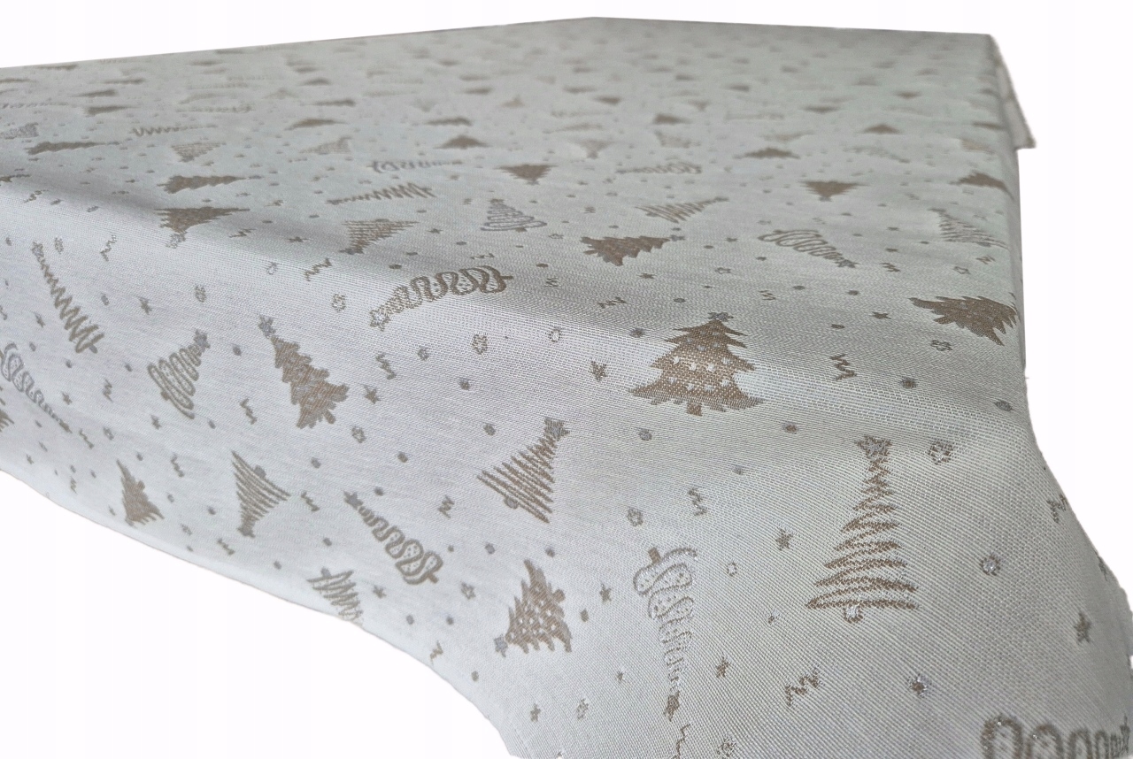 Vánoční ubrus 140x220 se stříbrnou nití LX4