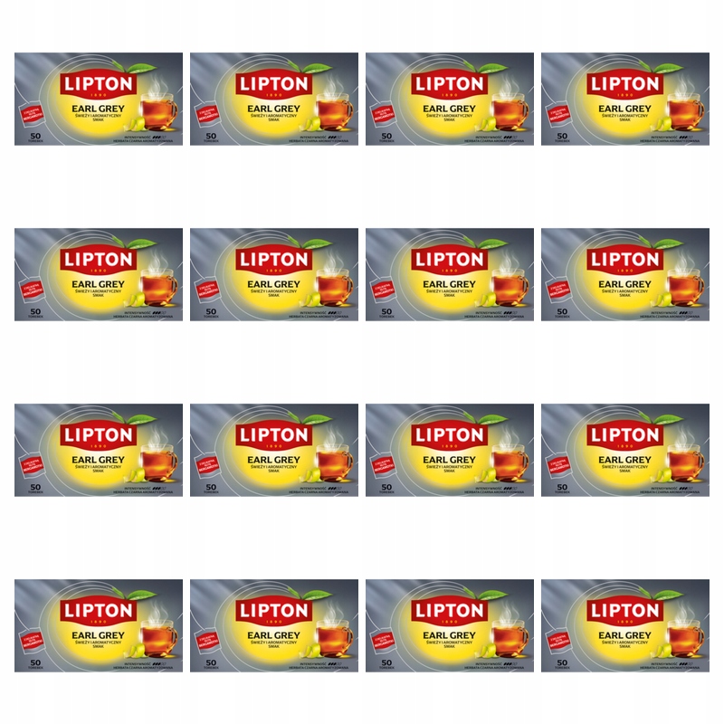 Lipton Earl Grey Classic Herbata Czarna 75 G (50 torebek) X16