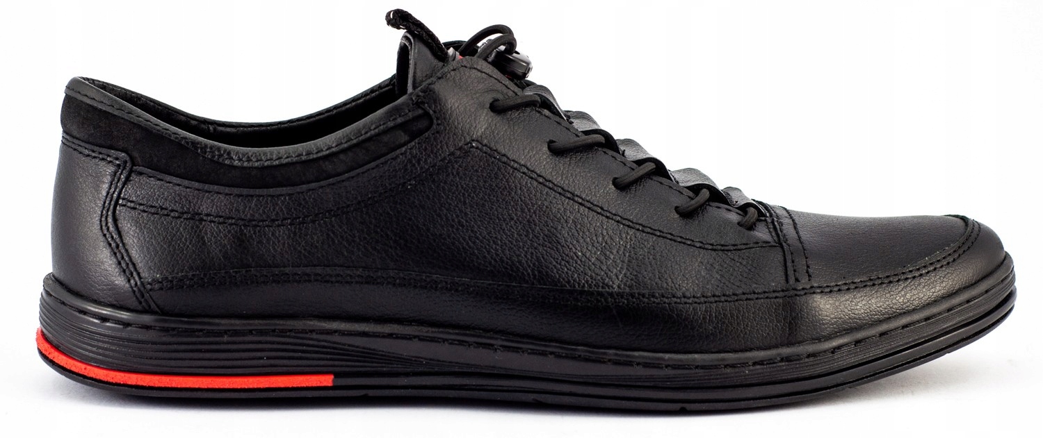 

Buty Męskie Skóra Casual K22 Czarny Polskie 43