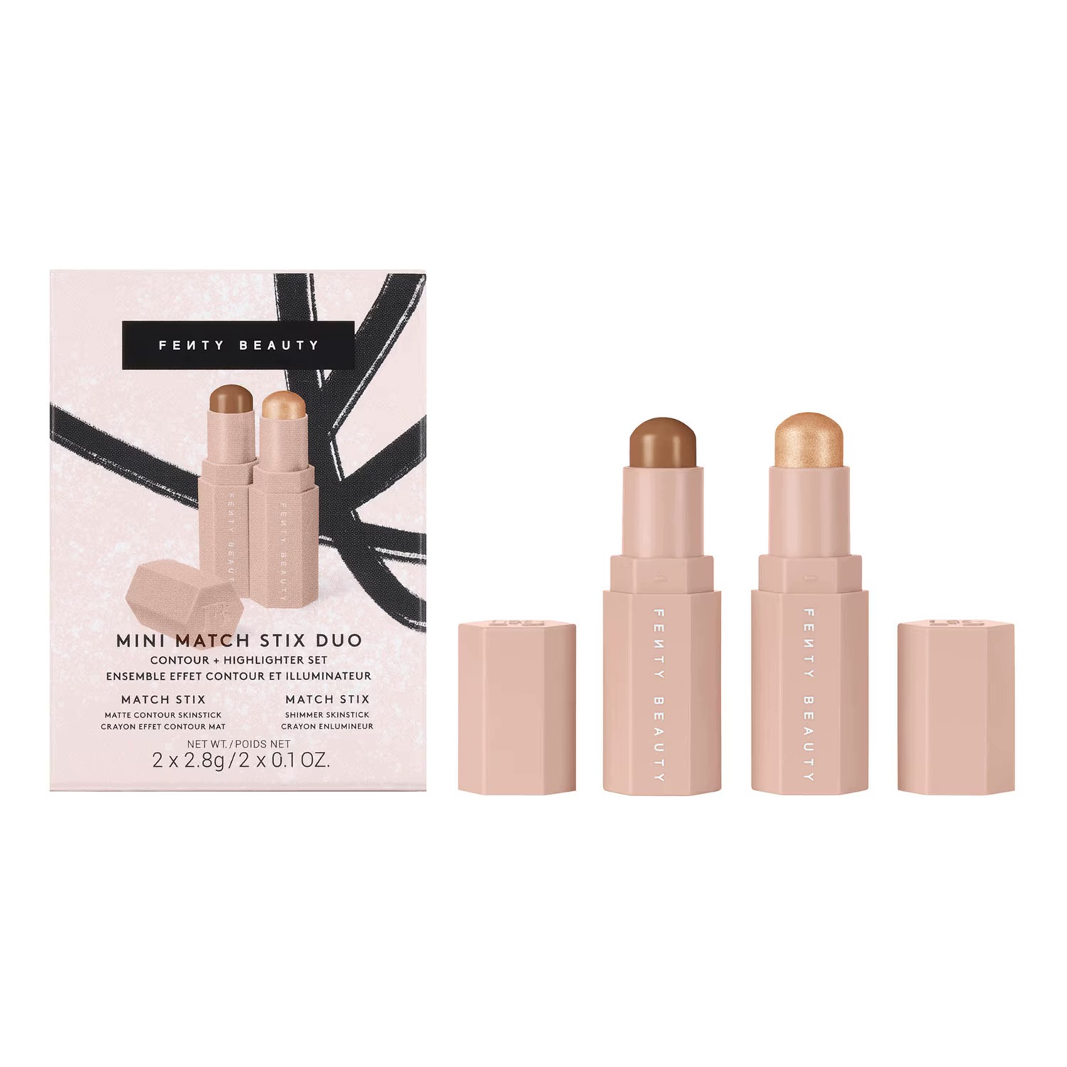 Fenty Beauty Match Stix Duo Contour&Highlighter Set cera jasna i średnia