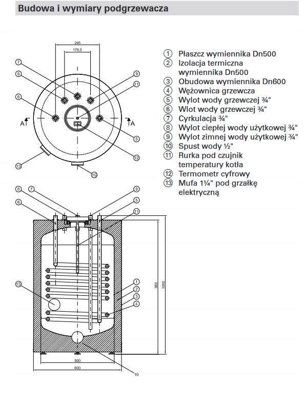 Zasobnik VITOCELL 200-V INOX 140L VIESSMANN Kod producenta 7734376