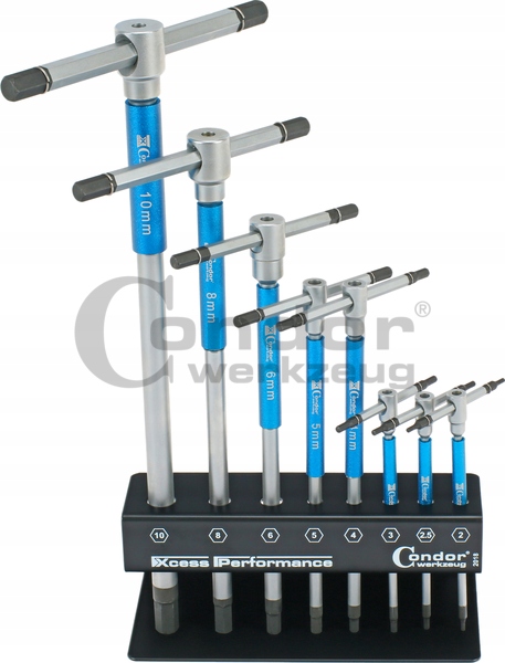 Шестигранные ключи 2-10 мм Т-образного типа, 10 шт.