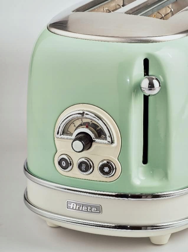 ARIETE Vintage Toster Retro 2-Kromki 6 Poziomów 810W Stal Nierdzewna — miniatura 4