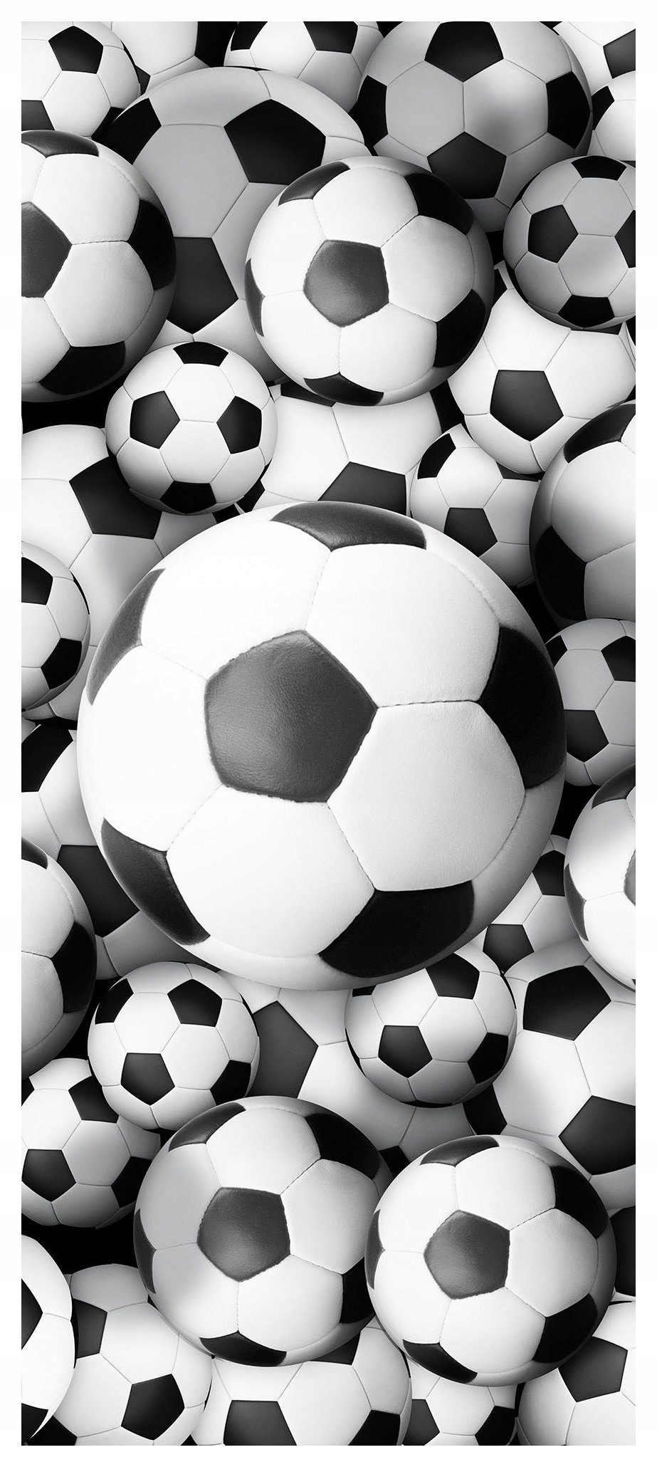 Samolepka Fototapeta Fotbal, černobílá, klasika sportu 91x211